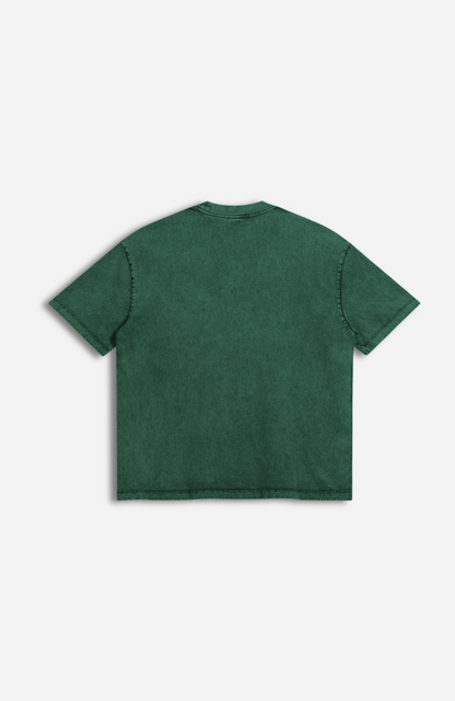 GREEN ACID WASH TEE